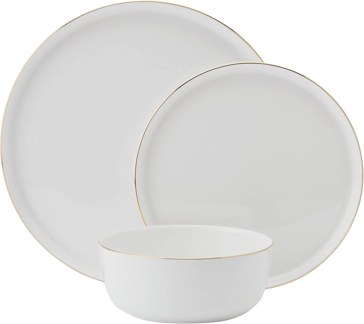 سرویس غذاخوری 12 پارچه میکاسا مدل سامانتا گلد، مقاوم در برابر لب پر شدن، مناسب برای 4 نفر سرویس غذاخوری 12 پارچه میکاسا مدل سامانتا گلد، مقاوم در برابر لب پر شدن، مناسب برای 4 نفر