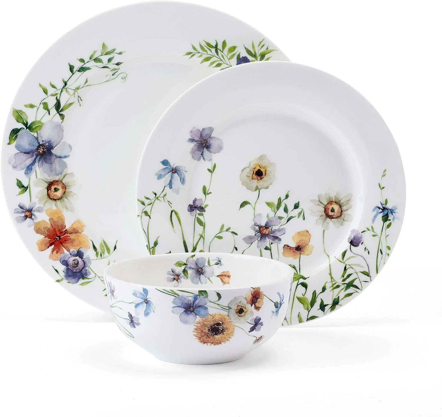 سرویس غذاخوری 12 پارچه میکاسا آدرینا با طرح گل های آبرنگی، چینی استخوانی سبک و مقاوم در برابر لب پر شدن، مناسب برای 4 نفر، سفید سرویس غذاخوری 12 پارچه میکاسا آدرینا با طرح گل های آبرنگی، چینی استخوانی سبک و مقاوم در برابر لب پر شدن، مناسب برای 4 نفر، سفید