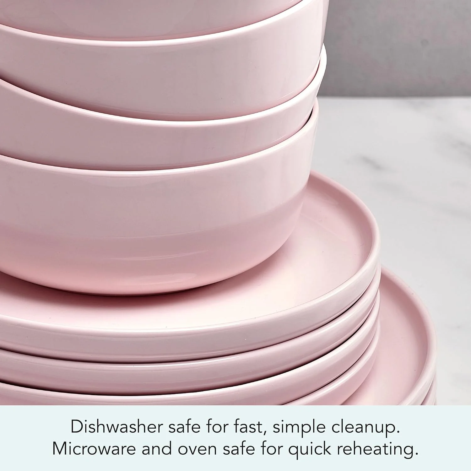 سرویس غذاخوری 12 پارچه چینی استخوانی سبک و مقاوم در برابر لب پر شدن میکاسا مدل مدیسون پاستل، صورتی سرویس غذاخوری 12 پارچه چینی استخوانی سبک و مقاوم در برابر لب پر شدن میکاسا مدل مدیسون پاستل، صورتی