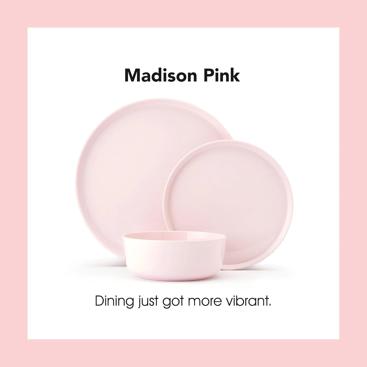 سرویس غذاخوری 12 پارچه چینی استخوانی سبک و مقاوم در برابر لب پر شدن میکاسا مدل مدیسون پاستل، صورتی سرویس غذاخوری 12 پارچه چینی استخوانی سبک و مقاوم در برابر لب پر شدن میکاسا مدل مدیسون پاستل، صورتی