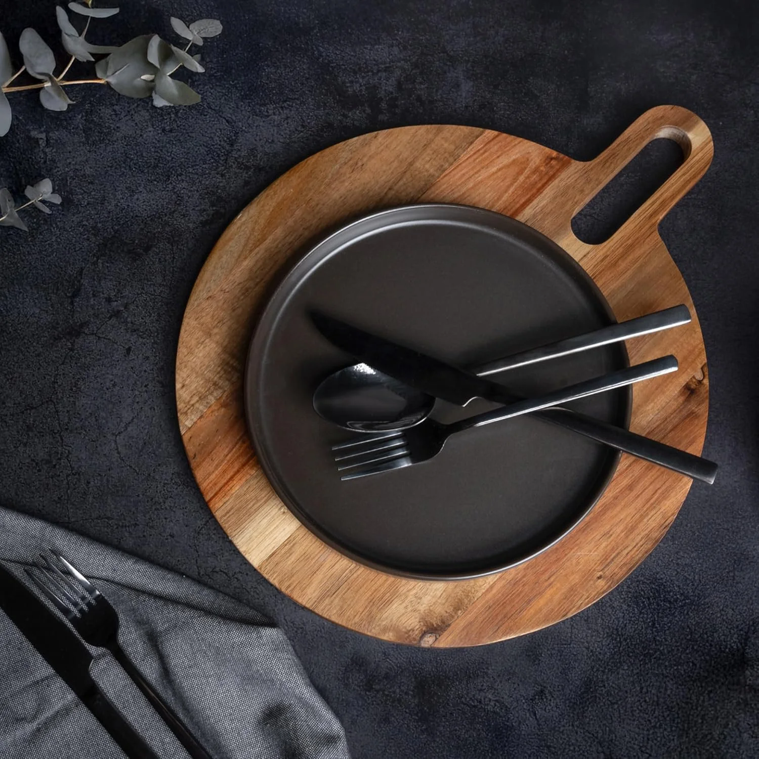 MIAMIO - ست بشقاب برای 4 نفر / ظروف سنگی برای 4 نفر، قابل شستشو در ماشین ظرفشویی و استفاده در مایکروویو - مجموعه سیرا (تیره، بشقاب های بزرگ (4 عدد)) MIAMIO - ست بشقاب برای 4 نفر / ظروف سنگی برای 4 نفر، قابل شستشو در ماشین ظرفشویی و استفاده در مایکروویو - مجموعه سیرا (تیره، بشقاب های بزرگ (4 عدد))