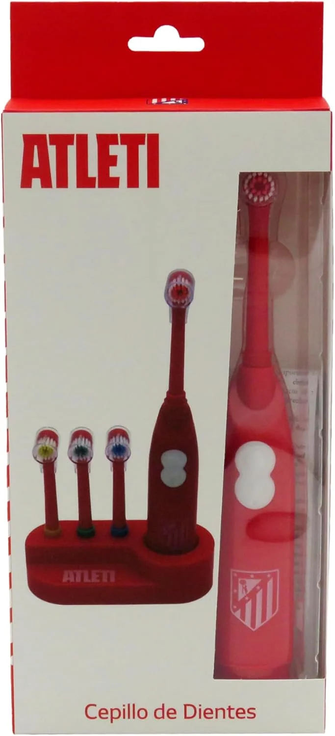 مسواک اتلتیکو مادرید برند CyP - مسواک ویبره ای باتری خور قرمز محصول رسمی بهداشت دهان و دندان