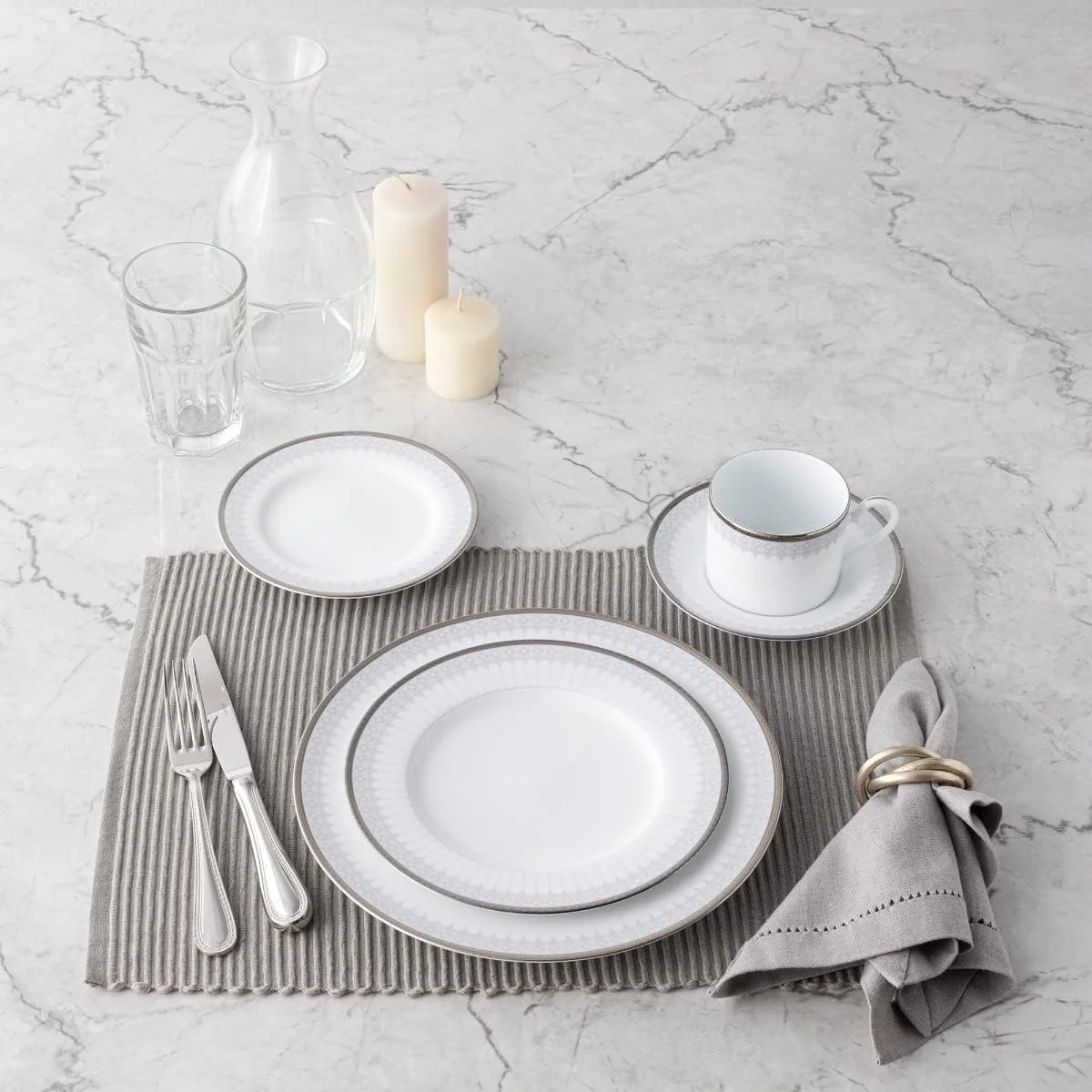 سرویس غذاخوری 5 پارچه نوریتک کلوناد سیلور کلوناد، سفید سرویس غذاخوری 5 پارچه نوریتک کلوناد سیلور کلوناد، سفید