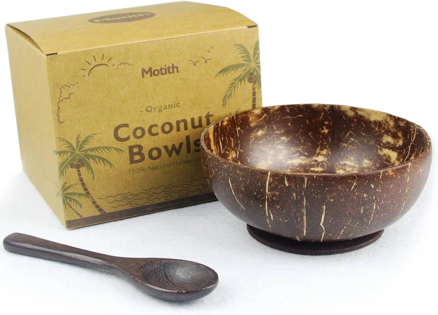 کاسه نارگیل Motith با قاشق چوبی، ست ظروف غذاخوری برای سالاد، اسموتی، آکای، بودا، کاسه های وگان طبیعی... کاسه نارگیل Motith با قاشق چوبی، ست ظروف غذاخوری برای سالاد، اسموتی، آکای، بودا، کاسه های وگان طبیعی...