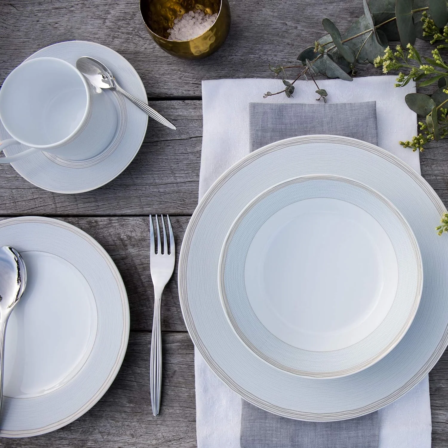 سرویس غذاخوری 5 پارچه نوریتک مدل لینن رود سفید سرویس غذاخوری 5 پارچه نوریتک مدل لینن رود سفید