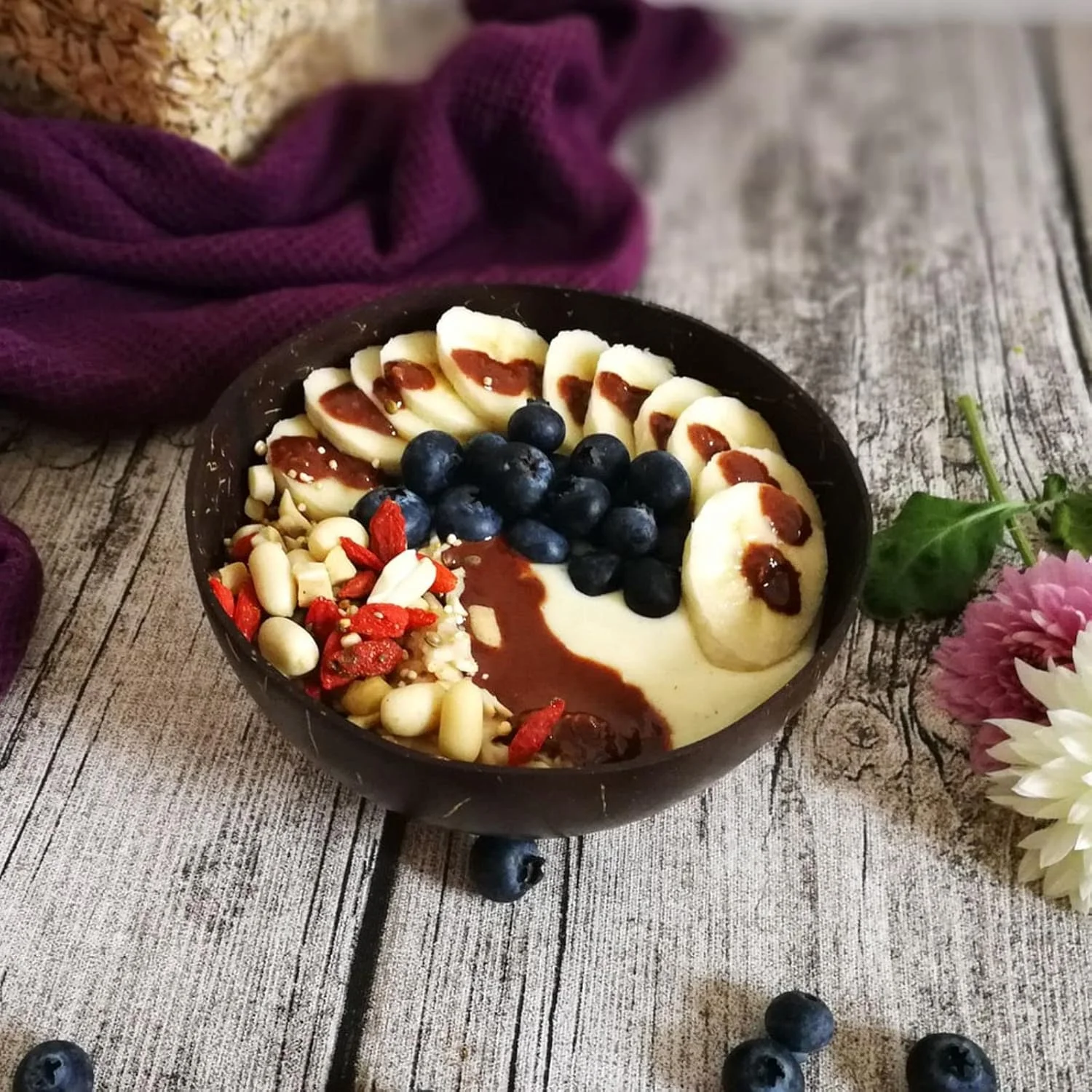 کاسه نارگیل Motith با قاشق چوبی، ست ظروف غذاخوری برای سالاد، اسموتی، آکای، بودا، کاسه های وگان طبیعی... کاسه نارگیل Motith با قاشق چوبی، ست ظروف غذاخوری برای سالاد، اسموتی، آکای، بودا، کاسه های وگان طبیعی...