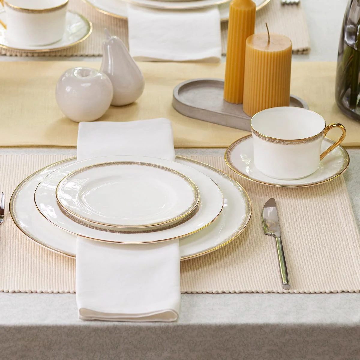 سرویس غذاخوری 5 تکه نورitake Haku سفید سرویس غذاخوری 5 تکه نورitake Haku سفید