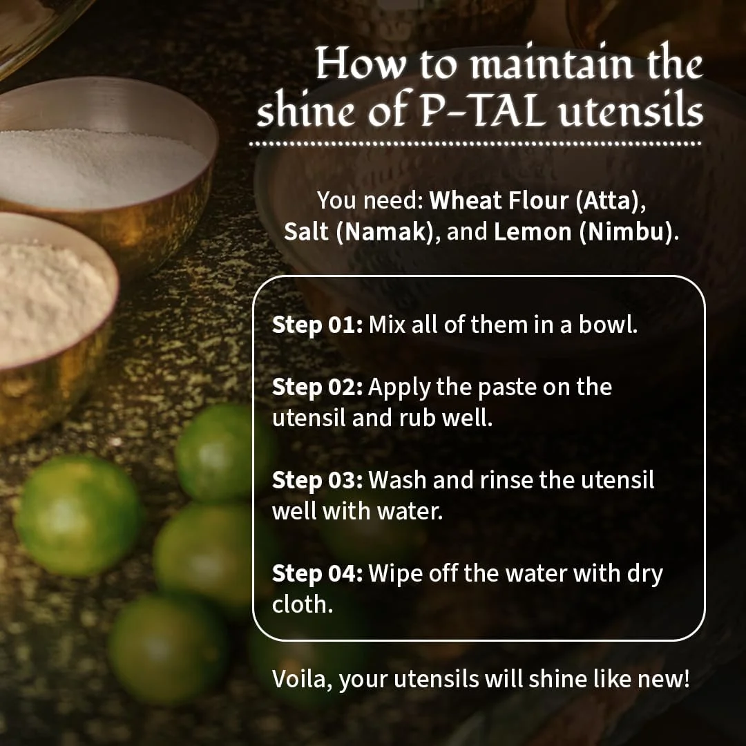 تالی برنجی P-TAL سایز 11 اینچ، ظروف سرو غذا، بشقاب برنجی 100% خالص، تالی غذاخوری برنجی Ptal برای آشپزخانه شما، تک عددی