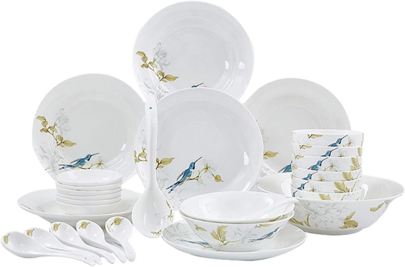 ست ظروف غذاخوری چینی 28 پارچه، ست ظروف غذاخوری به سبک روستایی شیک، ست ظروف آشپزخانه خانگی، مناسب برای 6 نفر، ست بشقاب و کاسه ست ظروف غذاخوری چینی 28 پارچه، ست ظروف غذاخوری به سبک روستایی شیک، ست ظروف آشپزخانه خانگی، مناسب برای 6 نفر، ست بشقاب و کاسه