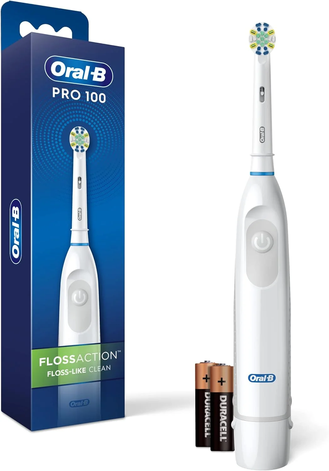 مسواک برقی باتری خور Oral B Pro 100 FlossAction، سفید