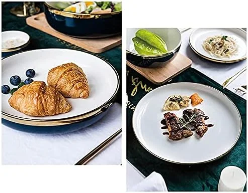 سرویس ظروف غذاخوری چینی، ست بشقاب و کاسه، سرویس ظروف غذاخوری با جوهر رنگی، ست بشقاب و کاسه سرامیکی کلاسیک اروپایی، سرویس ظروف غذاخوری مدرن و خلاقانه، با روکش آبکاری شده سرویس ظروف غذاخوری چینی، ست بشقاب و کاسه، سرویس ظروف غذاخوری با جوهر رنگی، ست بشقاب و کاسه سرامیکی کلاسیک اروپایی، سرویس ظروف غذاخوری مدرن و خلاقانه، با روکش آبکاری شده