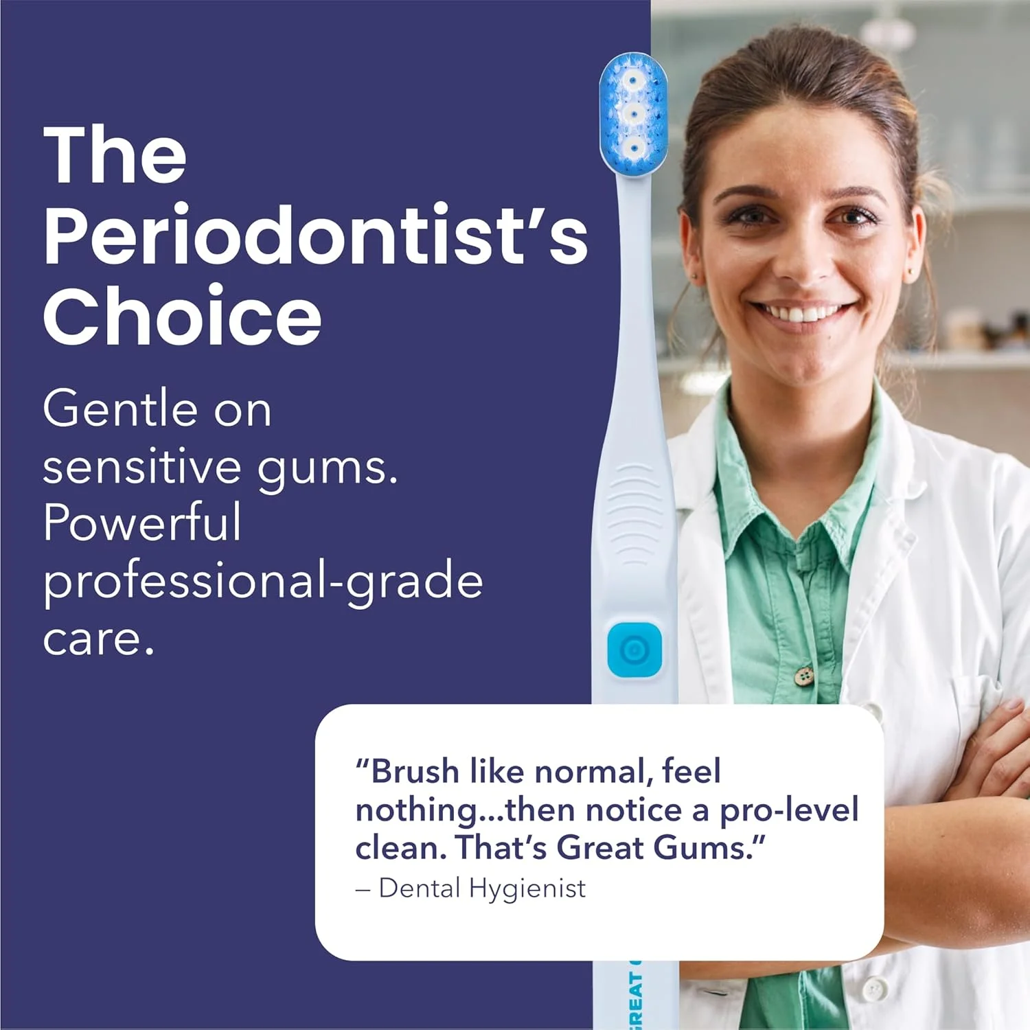 مسواک بایوالکتریک Great Gums | مسواک برقی برای لثه ها و دندان های حساس | برس های نرم | تست شده بالینی | برای نوجوانان و بزرگسالان مسواک بایوالکتریک Great Gums | مسواک برقی برای لثه ها و دندان های حساس | برس های نرم | تست شده بالینی | برای نوجوانان و بزرگسالان