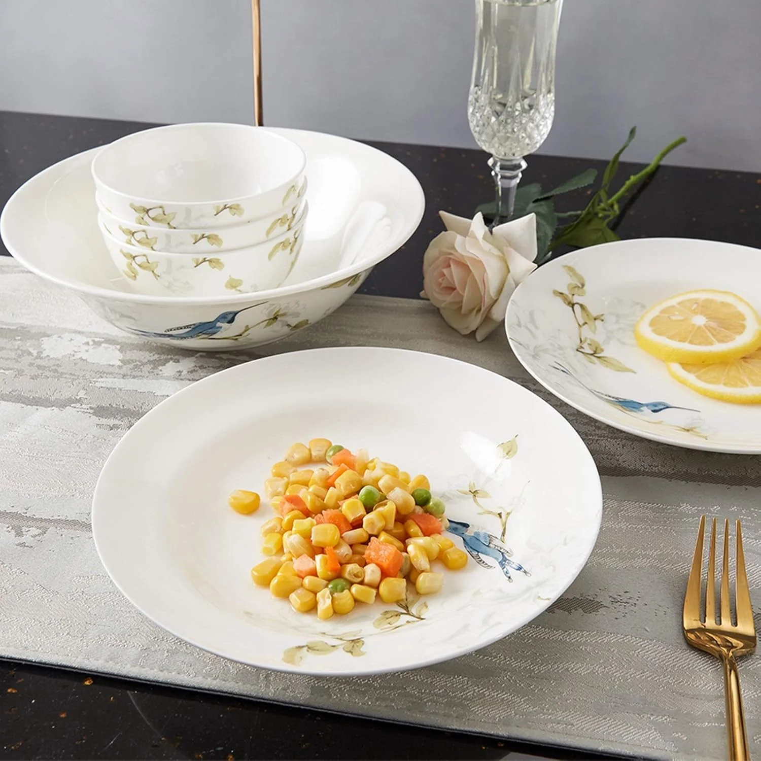 ست ظروف غذاخوری چینی 28 پارچه، ست ظروف غذاخوری به سبک روستایی شیک، ست ظروف آشپزخانه خانگی، مناسب برای 6 نفر، ست بشقاب و کاسه ست ظروف غذاخوری چینی 28 پارچه، ست ظروف غذاخوری به سبک روستایی شیک، ست ظروف آشپزخانه خانگی، مناسب برای 6 نفر، ست بشقاب و کاسه