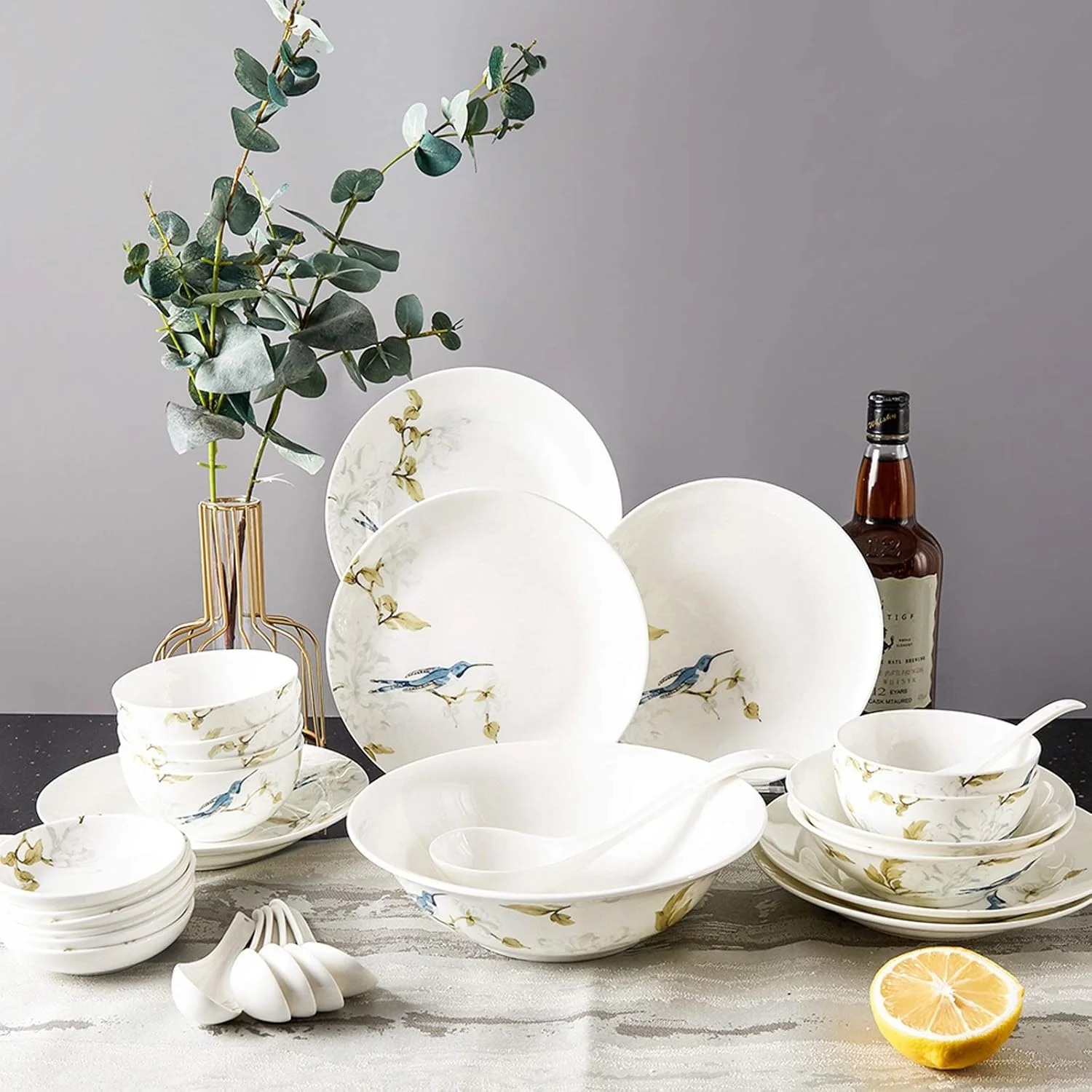 ست ظروف غذاخوری چینی 28 پارچه، ست ظروف غذاخوری به سبک روستایی شیک، ست ظروف آشپزخانه خانگی، مناسب برای 6 نفر، ست بشقاب و کاسه ست ظروف غذاخوری چینی 28 پارچه، ست ظروف غذاخوری به سبک روستایی شیک، ست ظروف آشپزخانه خانگی، مناسب برای 6 نفر، ست بشقاب و کاسه