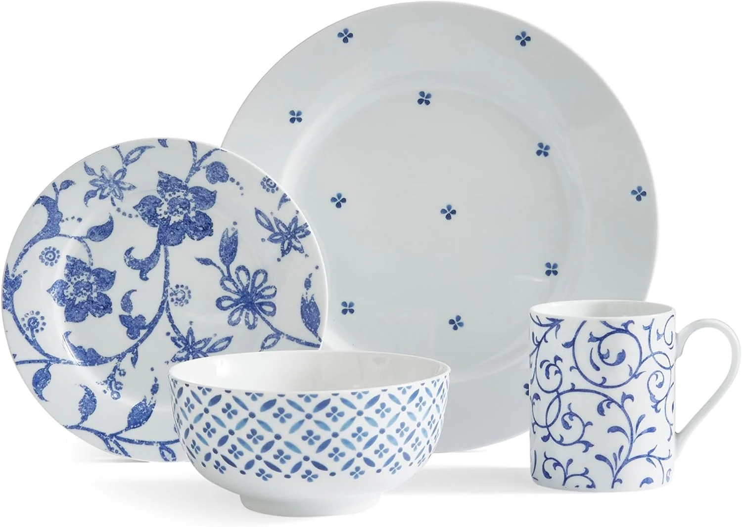 سرویس غذاخوری ۱۶ پارچه پورت مریون هوم آبی نیلی | ست ظروف با طرح گل آبی و سفید | مناسب برای ۴ نفر | ساخته شده از چینی | قابل استفاده در مایکروویو و ماشین ظرفشویی سرویس غذاخوری ۱۶ پارچه پورت مریون هوم آبی نیلی | ست ظروف با طرح گل آبی و سفید | مناسب برای ۴ نفر | ساخته شده از چینی | قابل استفاده در مایکروویو و ماشین ظرفشویی