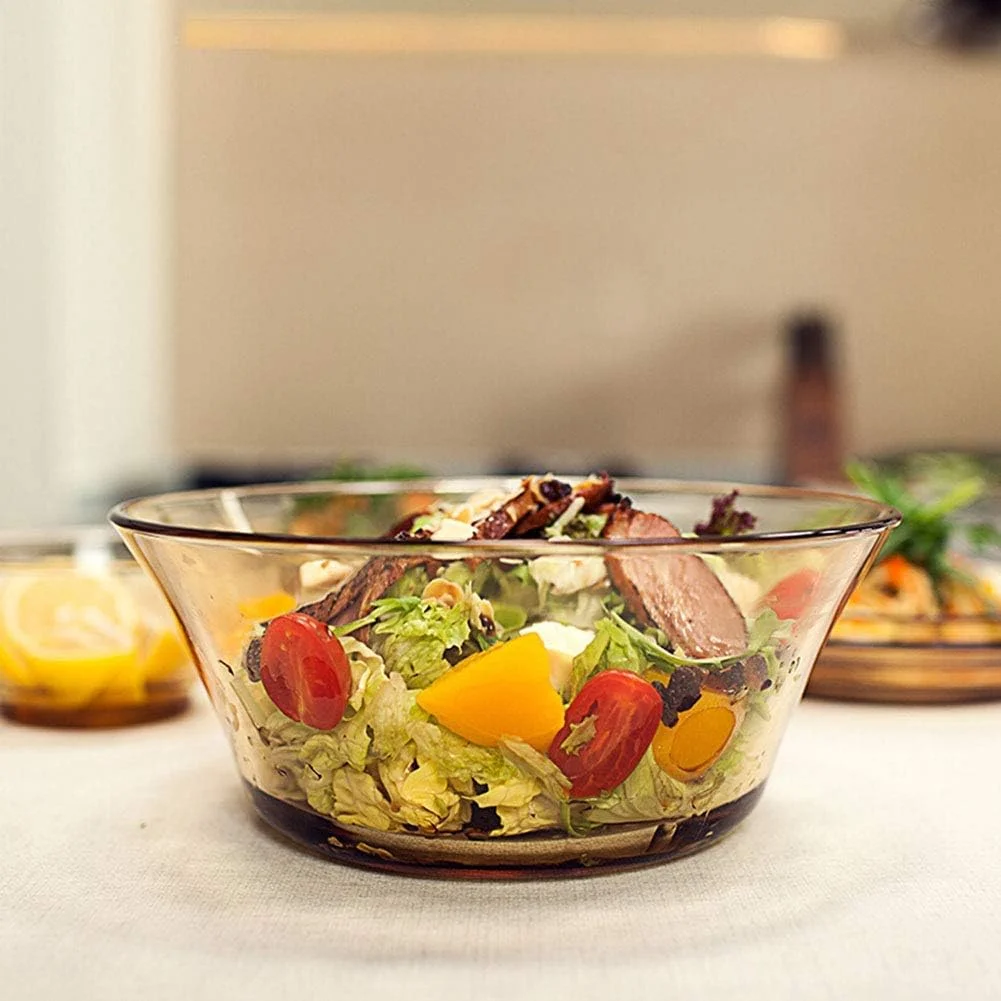 ظروف سفالی میز شام، ست ظروف غذاخوری 20 تکه مناسب برای 4 نفر، ظروف، بشقاب، کاسه و فنجان های شیشه ای بوروسیلیکات کهربایی، مناسب برای نوشیدنی های گرم و سرد