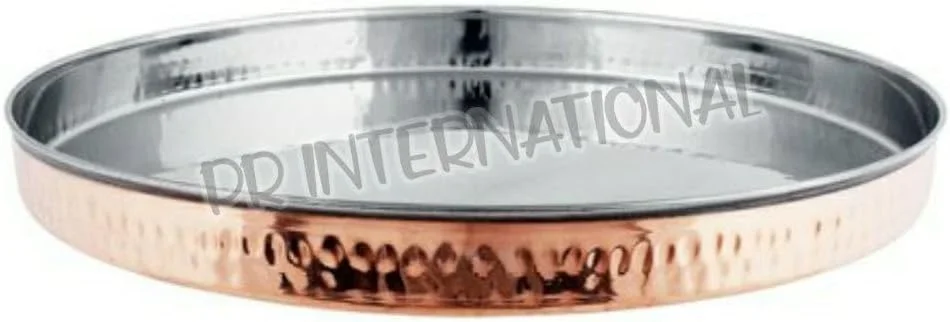 PR INTERNATIONAL سرویس ظروف مسی سنتی شامل بشقاب تالی، کاسه، چنگال، قاشق شیشه ای و قاشق سرو، قطر 13 اینچ، ست تالی ظروف مسی استیل ضد زنگ PR INTERNATIONAL سرویس ظروف مسی سنتی شامل بشقاب تالی، کاسه، چنگال، قاشق شیشه ای و قاشق سرو، قطر 13 اینچ، ست تالی ظروف مسی استیل ضد زنگ