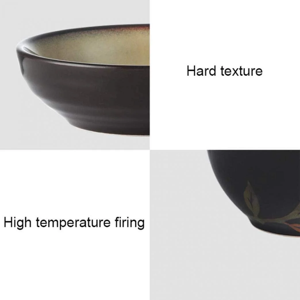 ست ظروف سفالی شام، ظروف غذاخوری طرح برگ قدیمی، ست ظروف چینی 18 تکه شامل بشقاب و کاسه ست ظروف سفالی شام، ظروف غذاخوری طرح برگ قدیمی، ست ظروف چینی 18 تکه شامل بشقاب و کاسه