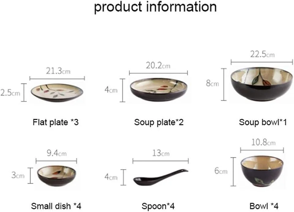 ظروف سفالی، ست ظروف غذاخوری چینی با طرح برگ های قدیمی و شیک، شامل 18 تکه بشقاب و کاسه ظروف سفالی، ست ظروف غذاخوری چینی با طرح برگ های قدیمی و شیک، شامل 18 تکه بشقاب و کاسه