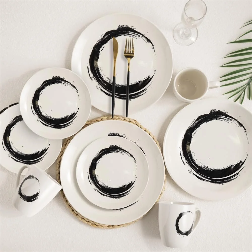 سرویس غذاخوری 16 پارچه چینی رادیانس - ظروف غذاخوری چینی بادوام و شیک با بشقاب، کاسه و لیوان، مناسب برای وعده های غذایی خانوادگی، غذاخوری رسمی، رستوران ها و استفاده روزمره - مناسب برای 4 نفر سرویس غذاخوری 16 پارچه چینی رادیانس - ظروف غذاخوری چینی بادوام و شیک با بشقاب، کاسه و لیوان، مناسب برای وعده های غذایی خانوادگی، غذاخوری رسمی، رستوران ها و استفاده روزمره - مناسب برای 4 نفر