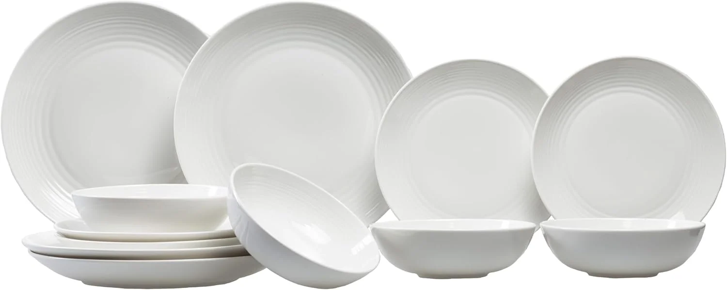 رویال دالتون گوردون رمزی Maze GRMZWH22417، ست ظروف غذاخوری 12 پارچه، سفید، ظروف سنگی، 12 تکه رویال دالتون گوردون رمزی Maze GRMZWH22417، ست ظروف غذاخوری 12 پارچه، سفید، ظروف سنگی، 12 تکه