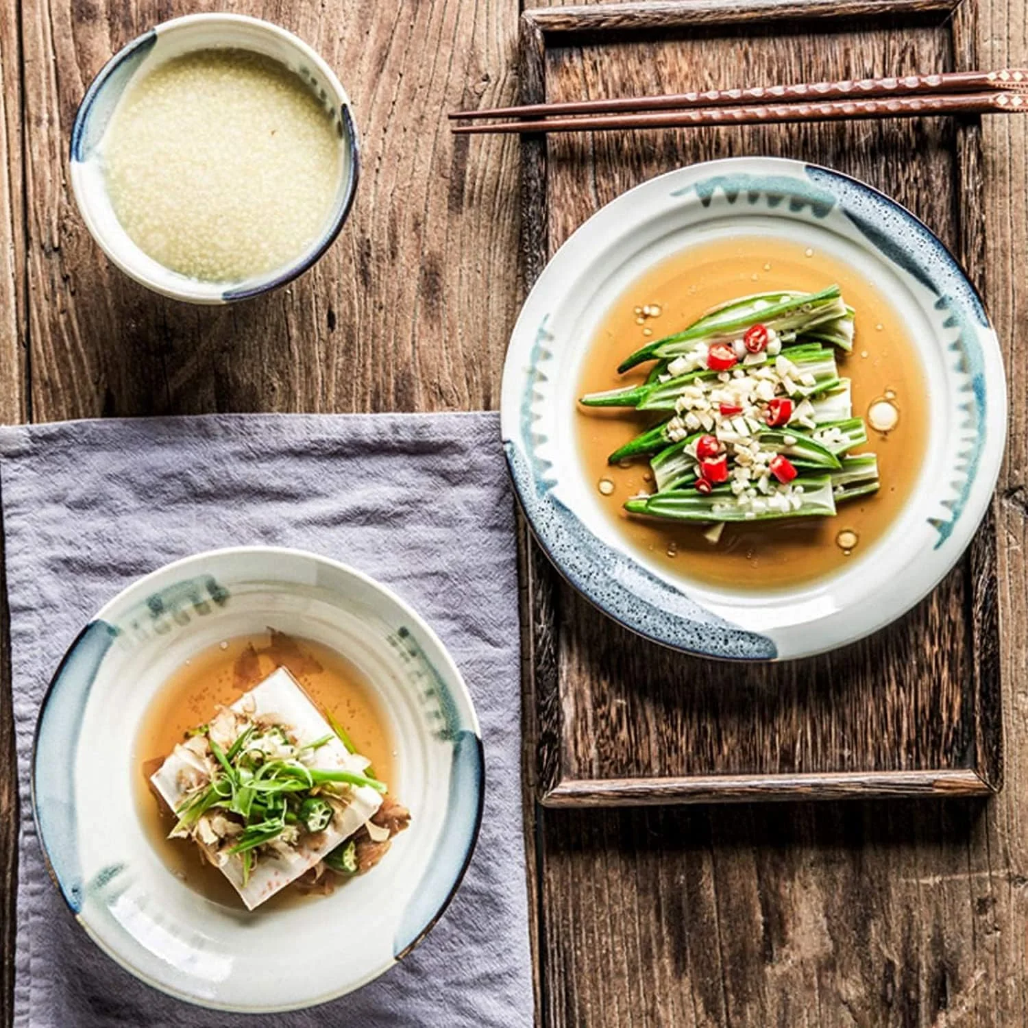 سرویس غذاخوری برای رستوران لوکس و منزل، سرویس های غذاخوری سرامیکی، ست ترکیبی ظروف غذاخوری به سبک ژاپنی 28 تکه | بشقاب استیک چینی