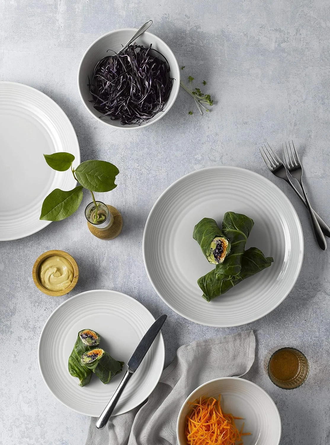 سرویس غذاخوری 12 پارچه رویال داﻟﺘون گوردون رمزی مدل Maze 1054416، خاکستری روشن، سفالی