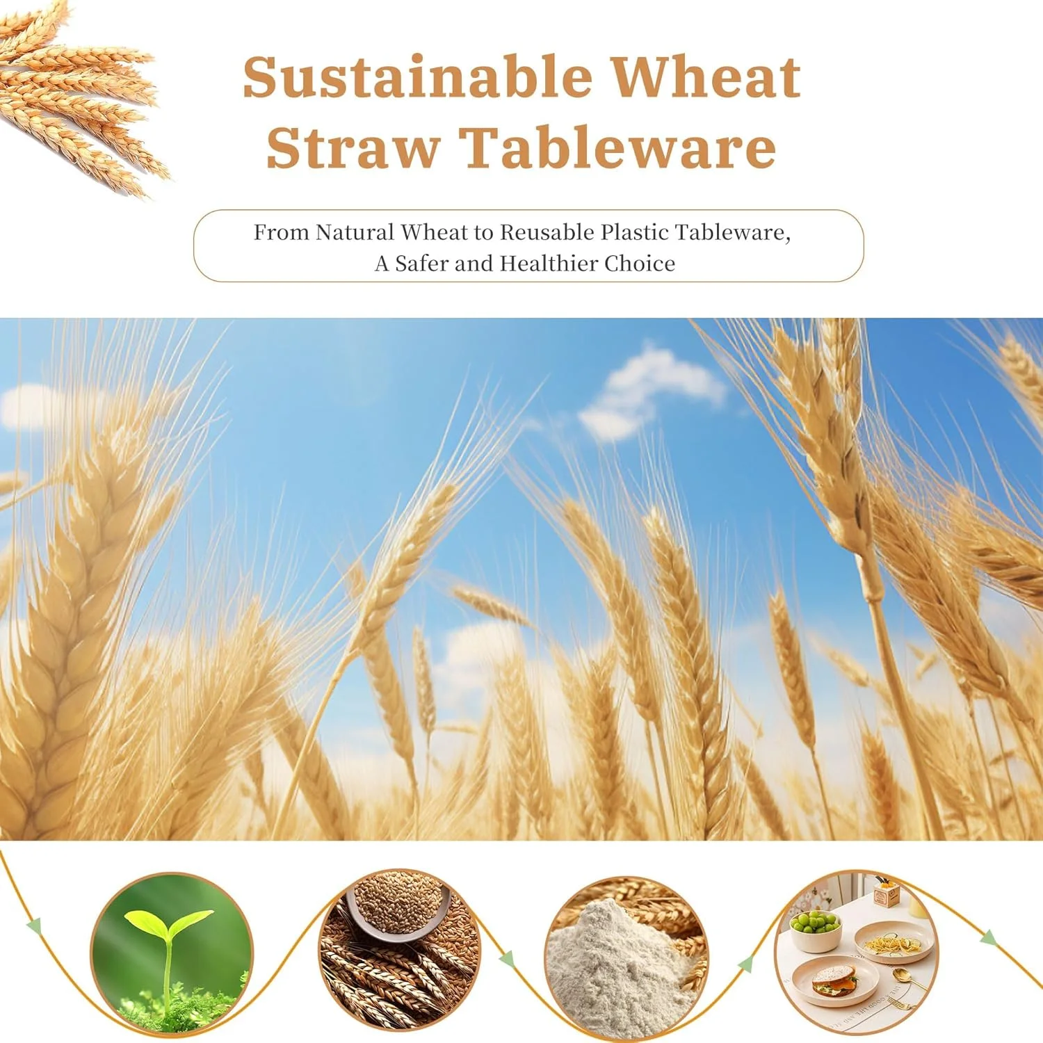 ست بشقاب و کاسه کاه گندم، ست ظروف غذاخوری پلاستیکی 8 تکه قابل استفاده مجدد، قابل استفاده در مایکروویو و ماشین ظرفشویی، ست ظروف نشکن برای RV، کمپینگ، پیک نیک، خوابگاه (بژ) ست بشقاب و کاسه کاه گندم، ست ظروف غذاخوری پلاستیکی 8 تکه قابل استفاده مجدد، قابل استفاده در مایکروویو و ماشین ظرفشویی، ست ظروف نشکن برای RV، کمپینگ، پیک نیک، خوابگاه (بژ)