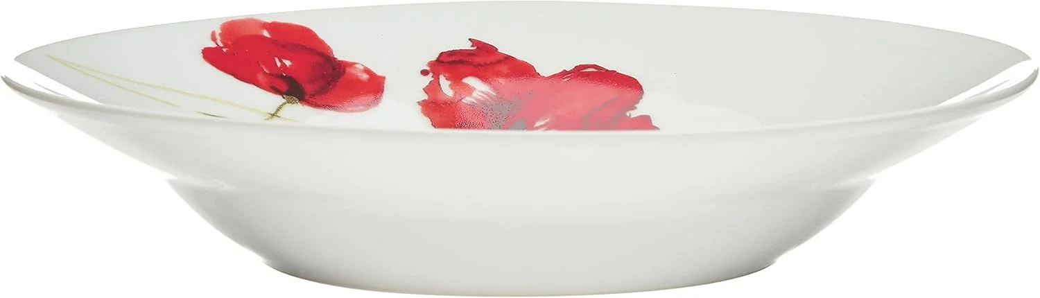 سرویس غذاخوری چینی استخوانی روبی پاپی Safdie & Co. HK01927 با لبه گرد، سفید سرویس غذاخوری چینی استخوانی روبی پاپی Safdie & Co. HK01927 با لبه گرد، سفید