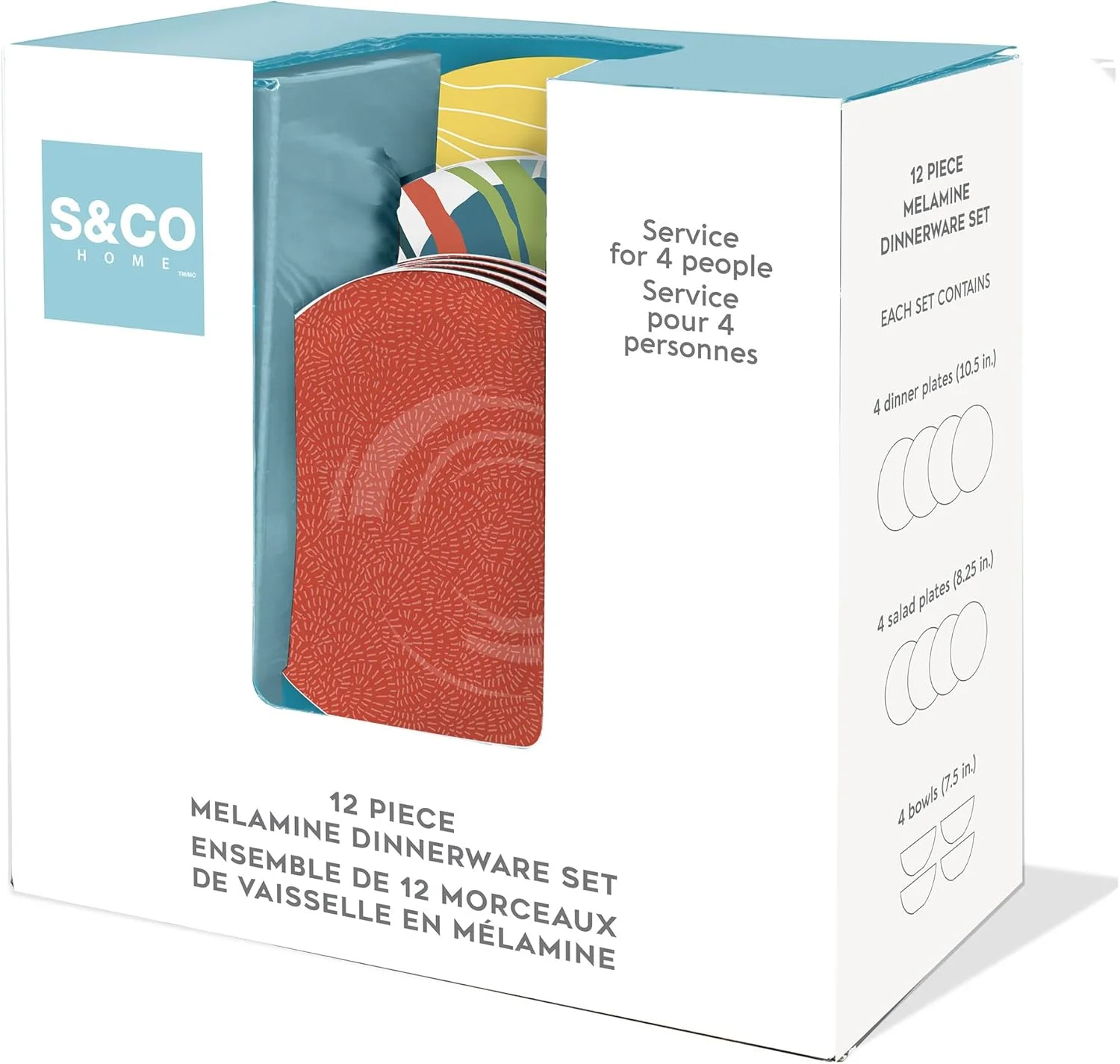 سرویس غذاخوری ۱۲ پارچه Safdie & Co. طرح برگ های جسورانه، مناسب برای ۴ نفر، ظروف غذاخوری جشن، ست بشقاب و کاسه، ترندهای خانه و لوازم ضروری شبکه غذای خانگی، بشقاب های غذاخوری ملامینه، ۴۰.۶ سانتی متر طول × ۳۰.۵ سانتی متر عرض × ۳۸.۱ سانتی متر ارتفاع سرویس غذاخوری ۱۲ پارچه Safdie & Co. طرح برگ های جسورانه، مناسب برای ۴ نفر، ظروف غذاخوری جشن، ست بشقاب و کاسه، ترندهای خانه و لوازم ضروری شبکه غذای خانگی، بشقاب های غذاخوری ملامینه، ۴۰.۶ سانتی متر طول × ۳۰.۵ سانتی متر عرض × ۳۸.۱ سانتی متر ارتفاع