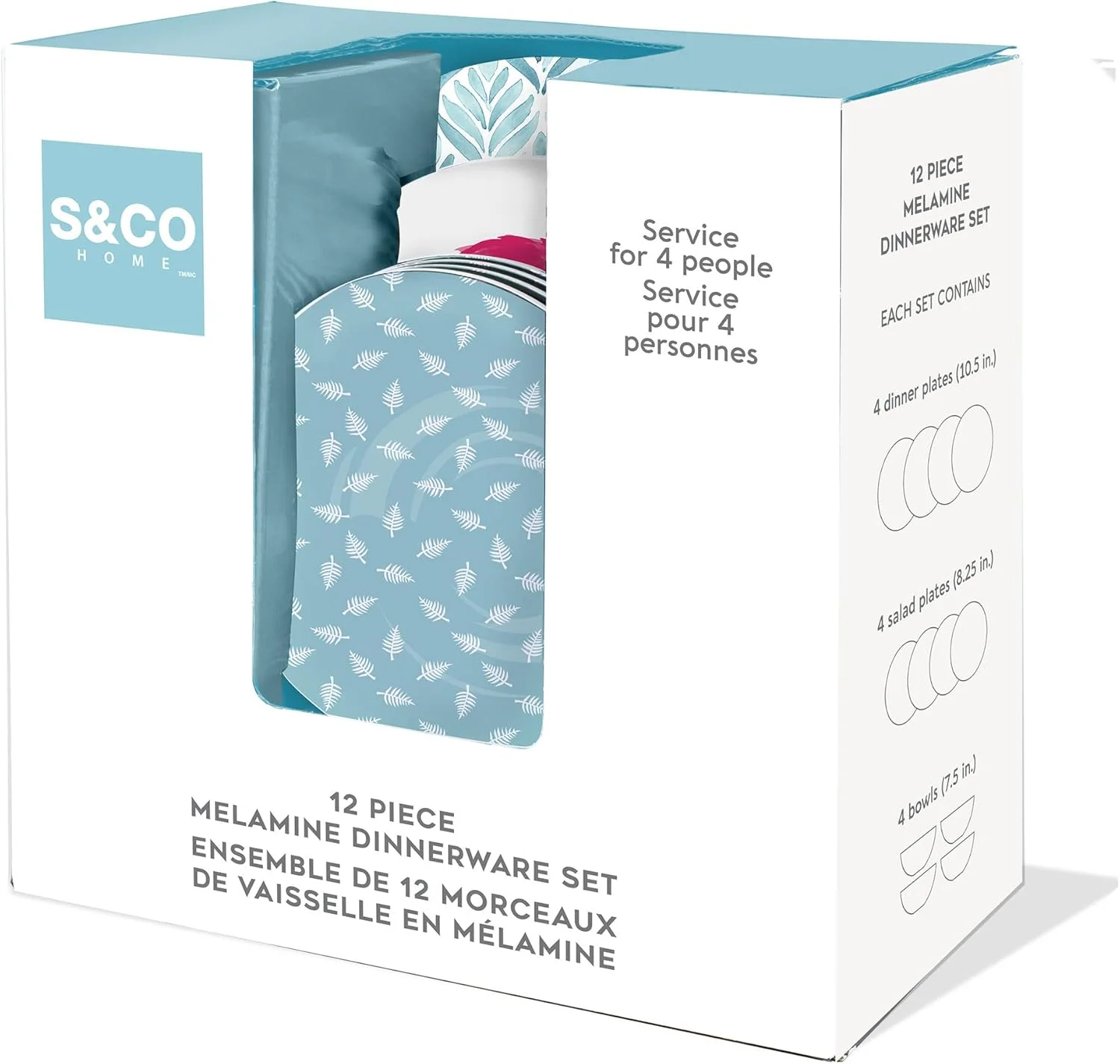 سرویس غذاخوری 12 پارچه Safdie & Co. Flamingo، مناسب برای 4 نفر، ظروف غذاخوری جشن، ست های بشقاب و کاسه، ترندهای خانه و لوازم ضروری شبکه غذایی خانگی، بشقاب های غذاخوری ملامینه، 40 سانتی متر طول × 30 سانتی متر عرض × 38 سانتی متر ارتفاع سرویس غذاخوری 12 پارچه Safdie & Co. Flamingo، مناسب برای 4 نفر، ظروف غذاخوری جشن، ست های بشقاب و کاسه، ترندهای خانه و لوازم ضروری شبکه غذایی خانگی، بشقاب های غذاخوری ملامینه، 40 سانتی متر طول × 30 سانتی متر عرض × 38 سانتی متر ارتفاع