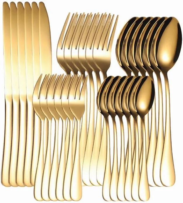 ست کارد و چنگال 30 پارچه استیل ضد زنگ، ست قاشق چنگال و کارد، ست ظروف آشپزخانه، ست شام، столовые приборы سازگار با محیط زیست مناسب برای 6 نفر ست کارد و چنگال 30 پارچه استیل ضد زنگ، ست قاشق چنگال و کارد، ست ظروف آشپزخانه، ست شام، столовые приборы سازگار با محیط زیست مناسب برای 6 نفر