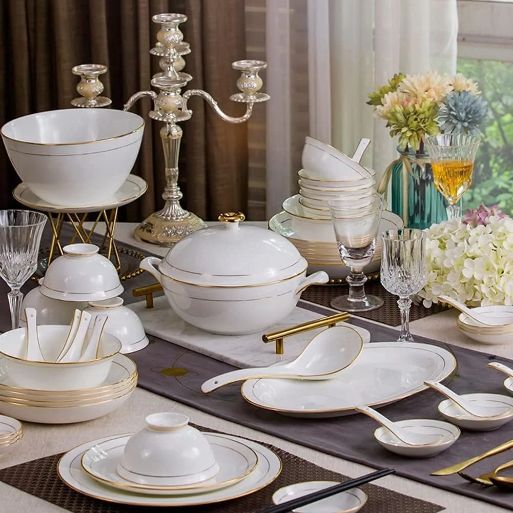 ست ظروف غذاخوری ویژه رستورانی، ست مهمانی 32/58 پارچه، ست ظروف غذاخوری سرامیکی، ظروف چینی استخوانی، بشقاب و ظروف سرامیکی ترکیبی، 58 تکه، 32 تکه ست ظروف غذاخوری ویژه رستورانی، ست مهمانی 32/58 پارچه، ست ظروف غذاخوری سرامیکی، ظروف چینی استخوانی، بشقاب و ظروف سرامیکی ترکیبی، 58 تکه، 32 تکه