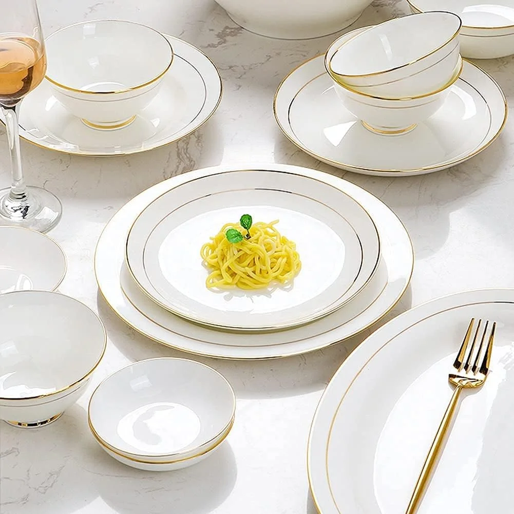 ست ظروف غذاخوری ویژه رستورانی، ست مهمانی 32/58 پارچه، ست ظروف غذاخوری سرامیکی، ظروف چینی استخوانی، بشقاب و ظروف سرامیکی ترکیبی، 58 تکه، 32 تکه ست ظروف غذاخوری ویژه رستورانی، ست مهمانی 32/58 پارچه، ست ظروف غذاخوری سرامیکی، ظروف چینی استخوانی، بشقاب و ظروف سرامیکی ترکیبی، 58 تکه، 32 تکه