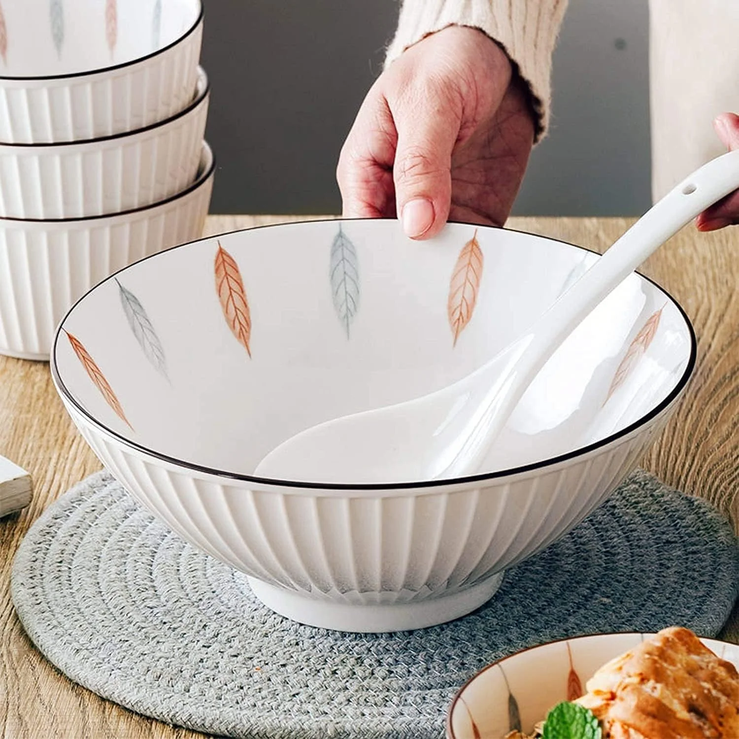 سرویس ظروف غذاخوری ویژه رستورانی، ست ظروف مهمانی، ست ظروف سرامیکی، 54 تکه شامل کاسه غلات و بشقاب استیک - ست ظروف غذاخوری به سبک ژاپنی از جنس چینی سرویس ظروف غذاخوری ویژه رستورانی، ست ظروف مهمانی، ست ظروف سرامیکی، 54 تکه شامل کاسه غلات و بشقاب استیک - ست ظروف غذاخوری به سبک ژاپنی از جنس چینی