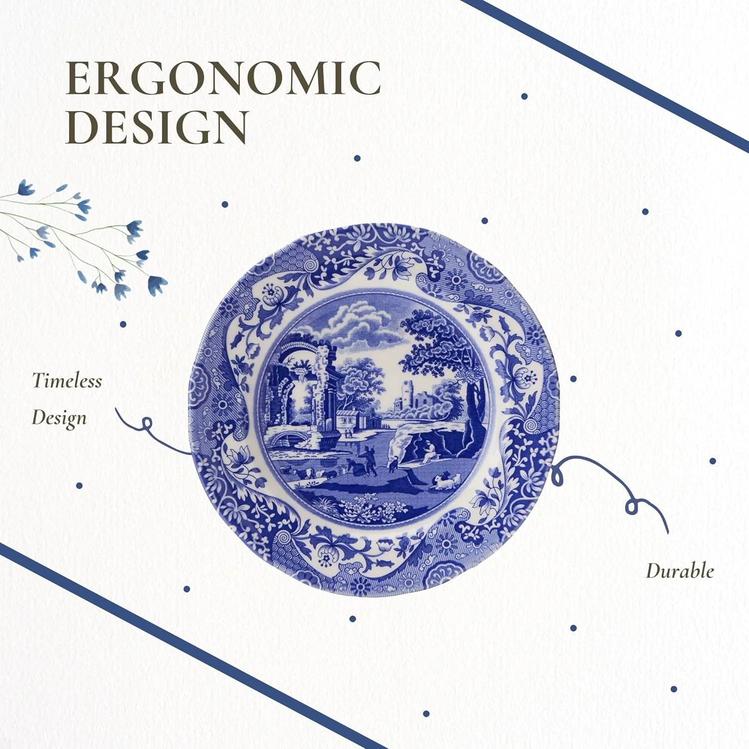 سرویس غذاخوری ۱۲ پارچه اسپود مدل Blue Italian - بشقاب و لیوان سفالی با طرح های مناظر روستایی ایتالیایی - سرویس ظروف غذاخوری قابل استفاده در مایکروویو برای ۴ نفر - سرویس غذاخوری قابل شستشو در ماشین ظرفشویی و استفاده در فر سرویس غذاخوری ۱۲ پارچه اسپود مدل Blue Italian - بشقاب و لیوان سفالی با طرح های مناظر روستایی ایتالیایی - سرویس ظروف غذاخوری قابل استفاده در مایکروویو برای ۴ نفر - سرویس غذاخوری قابل شستشو در ماشین ظرفشویی و استفاده در فر