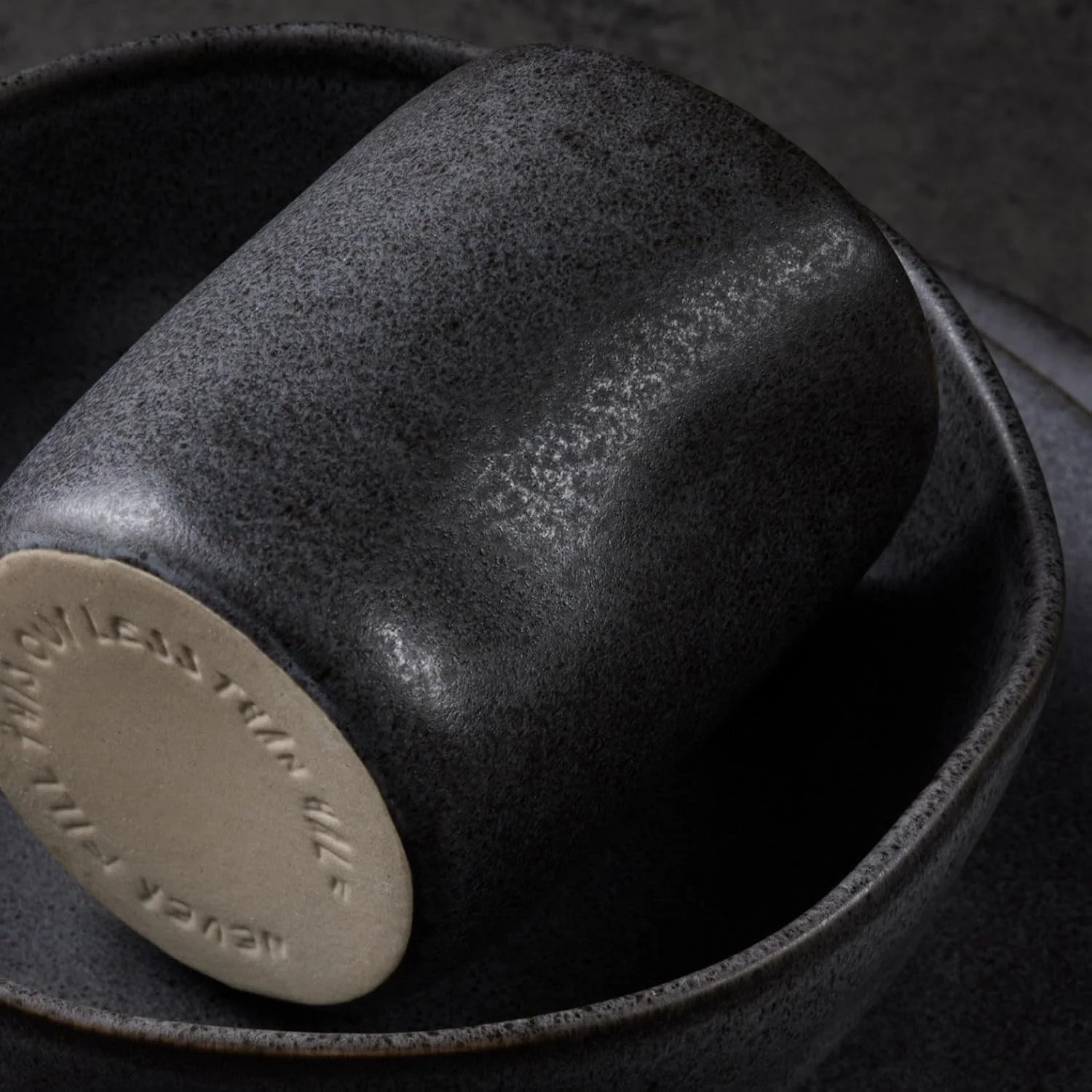 سرویس غذاخوری 16 پارچه استون لین مدل Mercer Dented Debossed، خاکستری