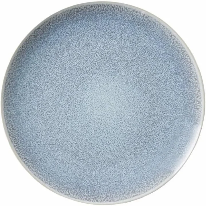 سرویس غذاخوری 16 پارچه سنگی، بشقاب و ظروف، مدل لینت آبی - طرح دروازه باغ