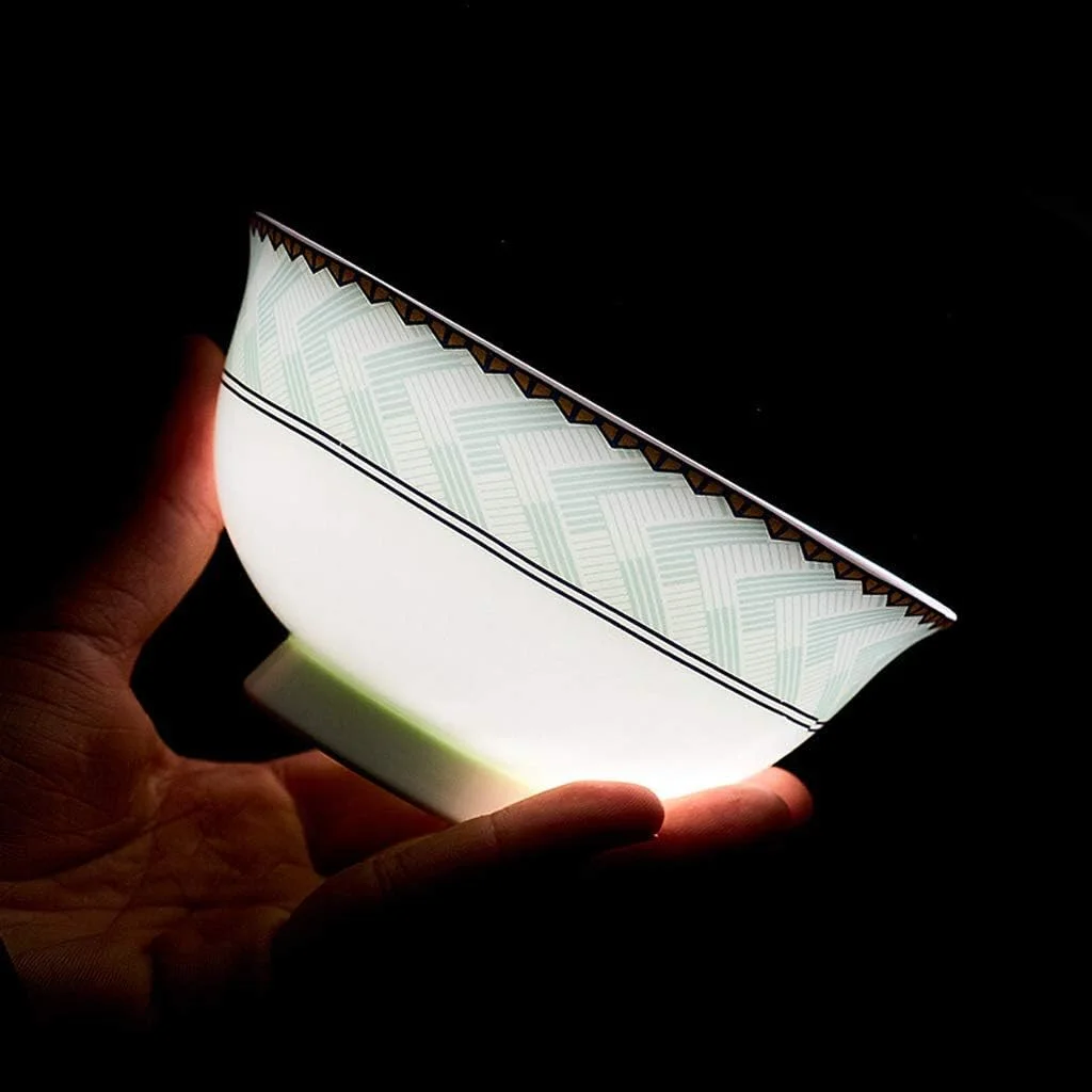 ست ظروف شام شیک، ست های شام سرامیکی، ست 46 تکه ظروف غذاخوری چینی استخوانی شامل بشقاب/کاسه/قابلمه سوپ قابل استفاده روی شعله مستقیم - ست ترکیبی چینی برای هدایای عروسی