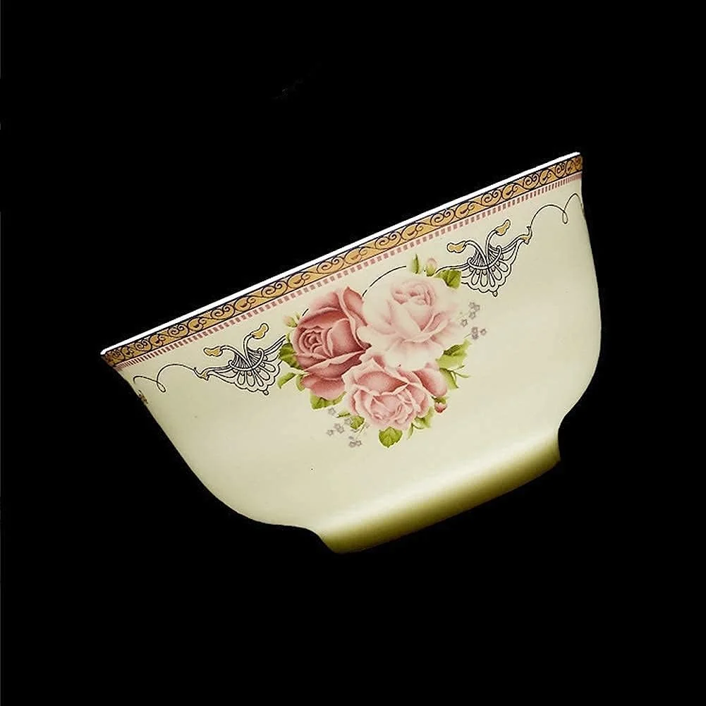 سرویس ظروف غذاخوری چینی استخوانی طرح گل، مجموعه ظروف/بشقاب/کاسه چینی، سرویس های غذاخوری سرامیکی، سرویس های غذاخوری نفیس، قابل شستشو در ماشین ظرفشویی و استفاده در مایکروویو، چند رنگ، 16 تکه مناسب برای 4 نفر