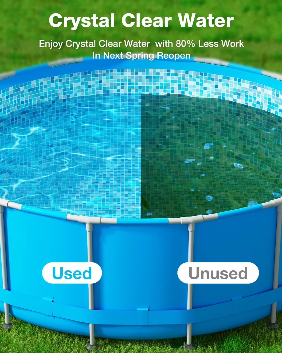 کیت زمستانی استخر SHAPON، کیت یکپارچه زمستانه کردن استخر برای استخرهای شنای روکار و توکار، استفاده آسان برای زمستانه کردن استخر تا 30000 گالن