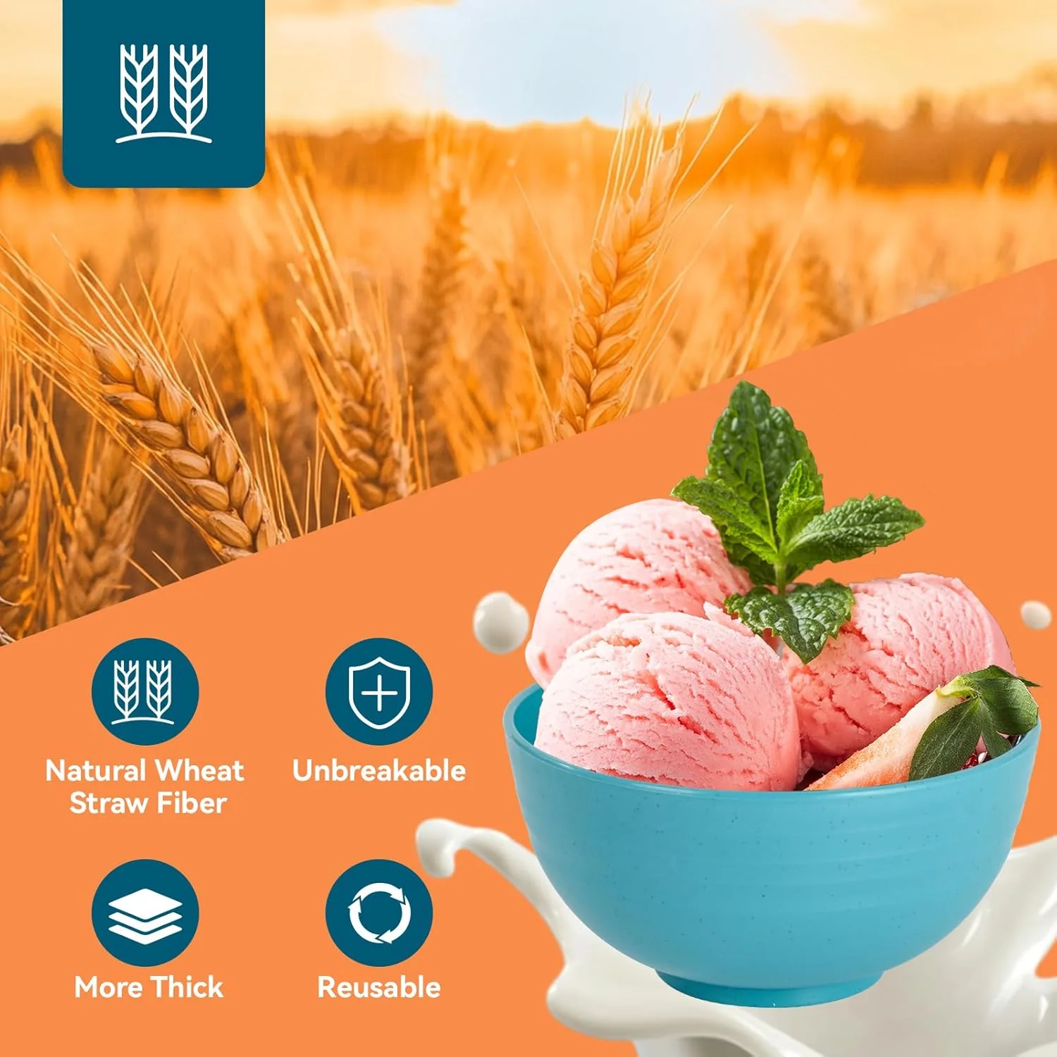 ست ظروف غذاخوری 16 تکه از جنس کاه گندم - ظروف نشکن و قابل استفاده مجدد شامل بشقاب غذاخوری، بشقاب دسر، کاسه غلات، لیوان نوشیدنی، ظرف سس، قابل استفاده در مایکروویو و ماشین ظرفشویی مناسب برای آشپزخانه ست ظروف غذاخوری 16 تکه از جنس کاه گندم - ظروف نشکن و قابل استفاده مجدد شامل بشقاب غذاخوری، بشقاب دسر، کاسه غلات، لیوان نوشیدنی، ظرف سس، قابل استفاده در مایکروویو و ماشین ظرفشویی مناسب برای آشپزخانه