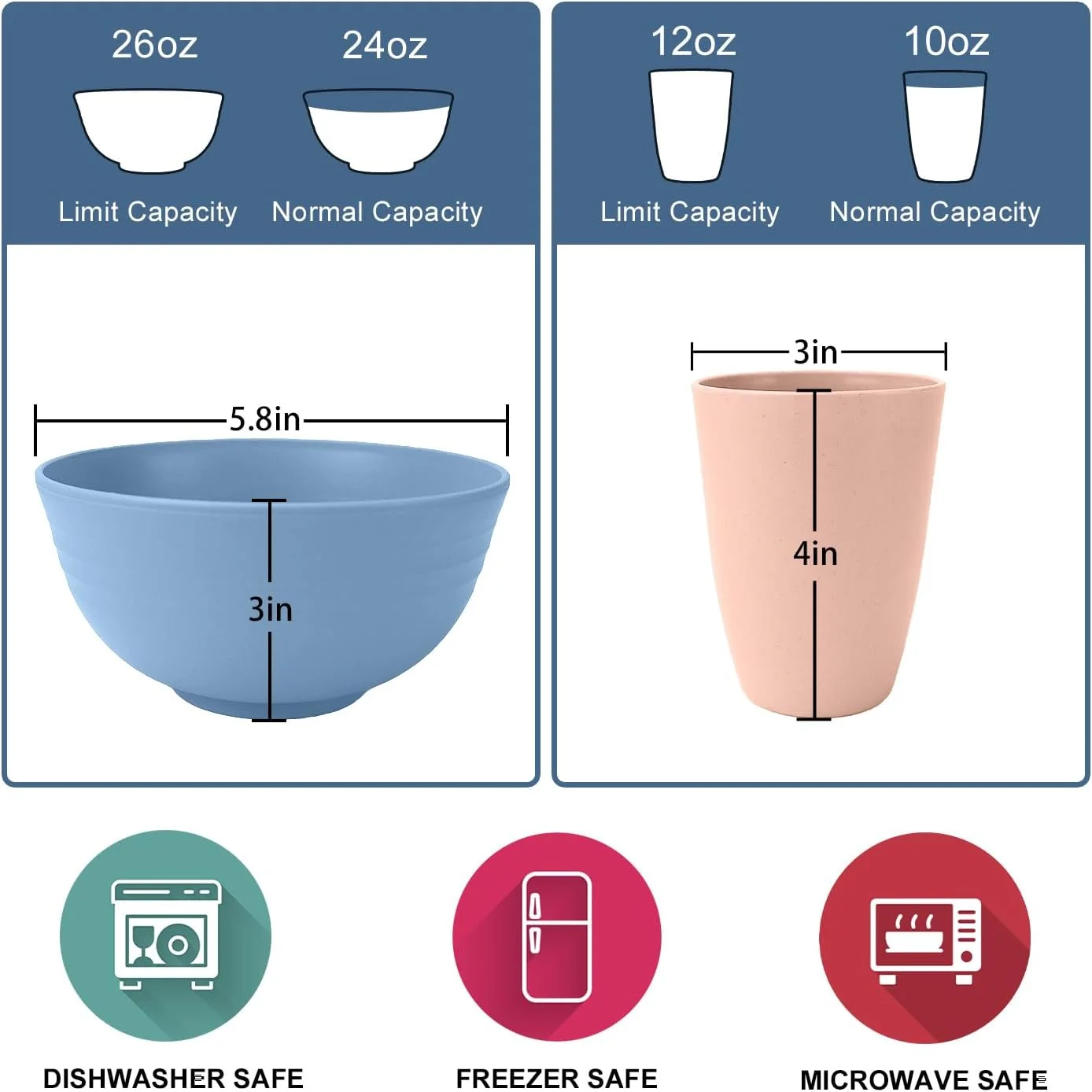 سرویس ظروف غذاخوری 40 پارچه Wrova از جنس کاه گندم، ست نشکن بشقاب و کاسه برای 8 نفر، قابل استفاده در مایکروویو و ماشین ظرفشویی، بشقاب غذاخوری/کاسه غلات/لیوان نوشیدنی برای آشپزخانه، کمپینگ - نوردیک سرویس ظروف غذاخوری 40 پارچه Wrova از جنس کاه گندم، ست نشکن بشقاب و کاسه برای 8 نفر، قابل استفاده در مایکروویو و ماشین ظرفشویی، بشقاب غذاخوری/کاسه غلات/لیوان نوشیدنی برای آشپزخانه، کمپینگ - نوردیک