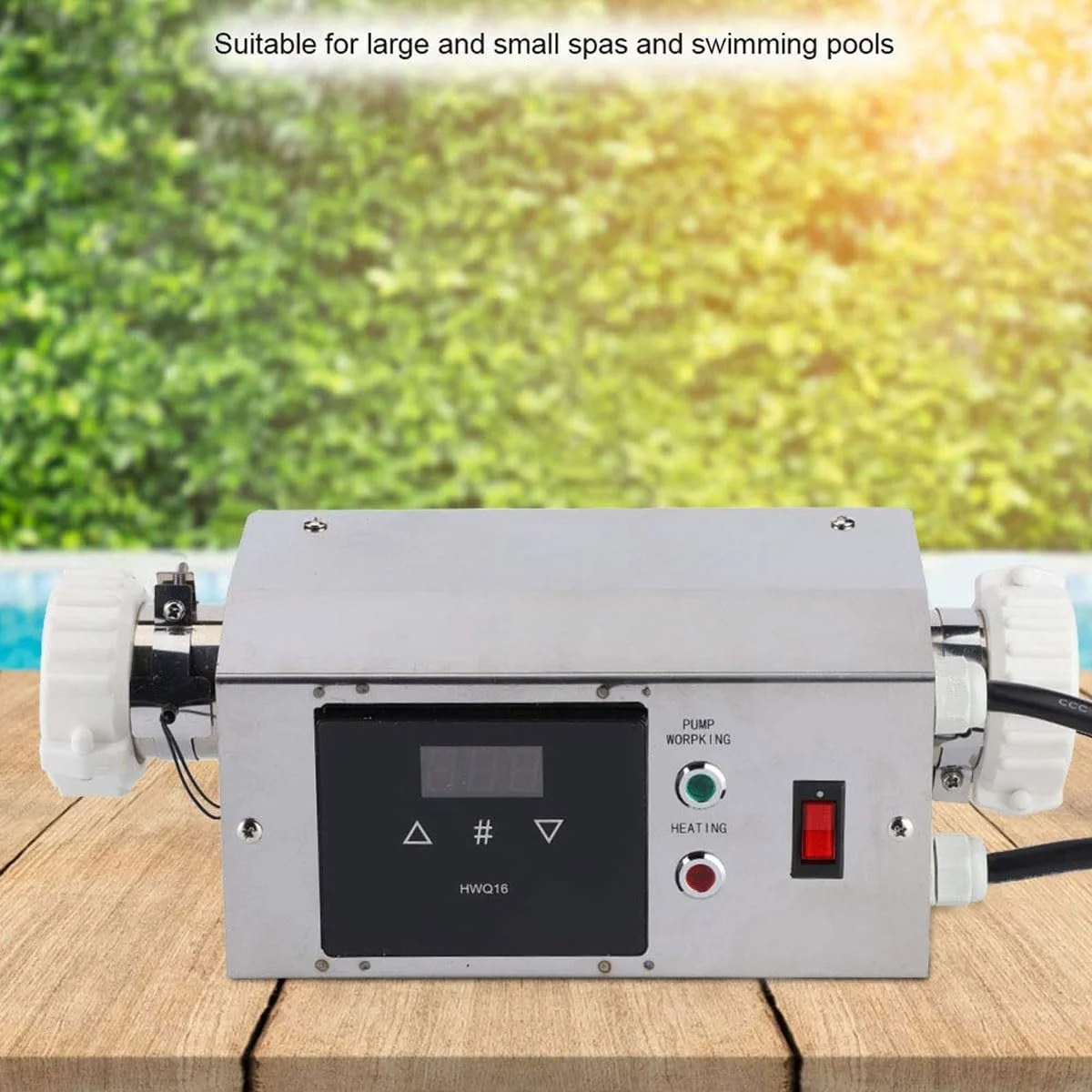 گرمکن استخر شنا، مبدل حرارتی ترموستات 3 کیلووات، گرمکن برقی وان استخر، ترموستات قابل حمل حمام اسپا، برای استخرهای شنا