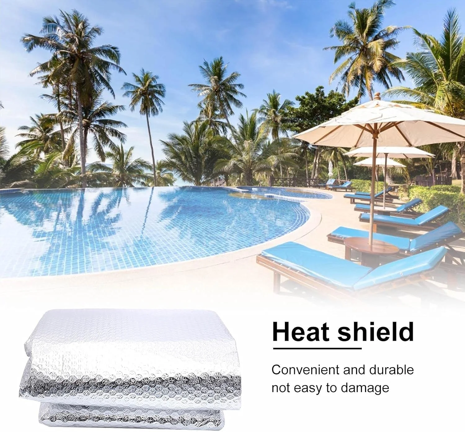 روکش حرارتی استخر شنا، عایق حرارتی، فیلم ضد گرد و غبار استخر شنا مناسب برای اکثر استخرهای شنای بادی سرپوشیده و روباز