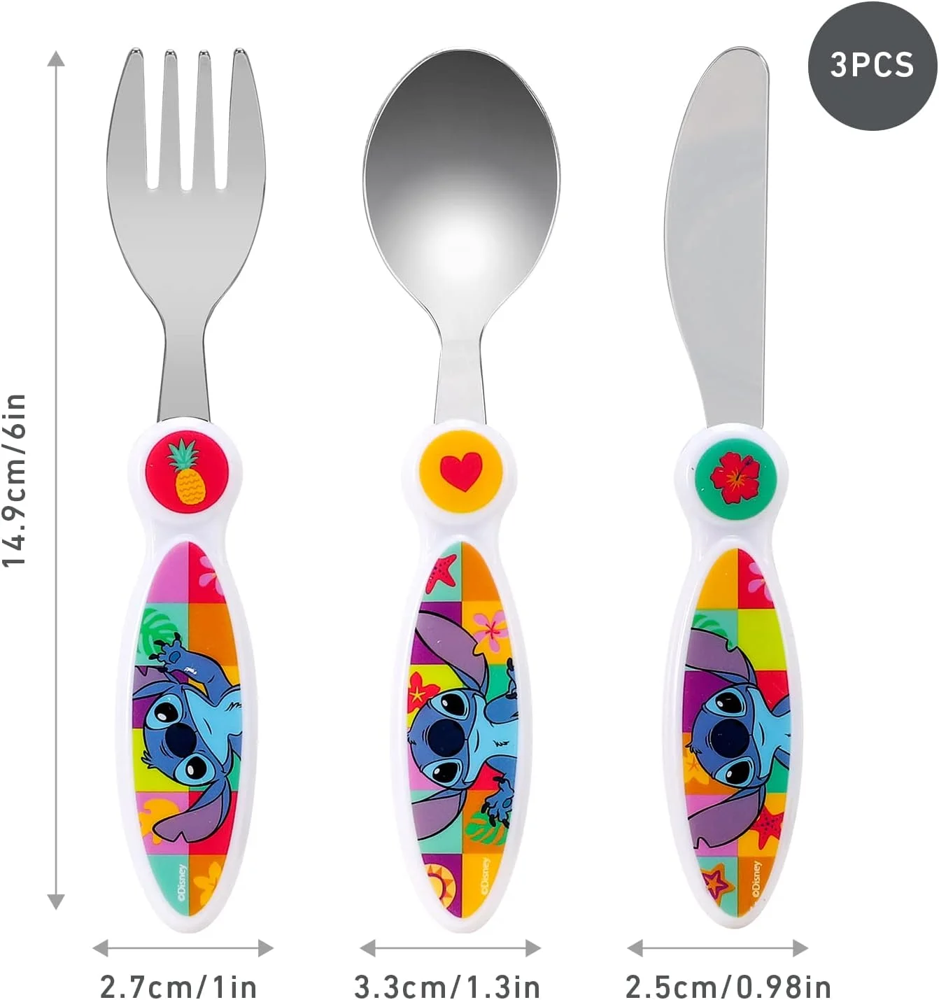 ظروف غذاخوری 6 تکه کودکانه استیچ Zawadi Global - بشقاب/کاسه/لیوان/چاقو/چنگال/قاشق - ست کارد و چنگال و ظروف غذاخوری کودکانه