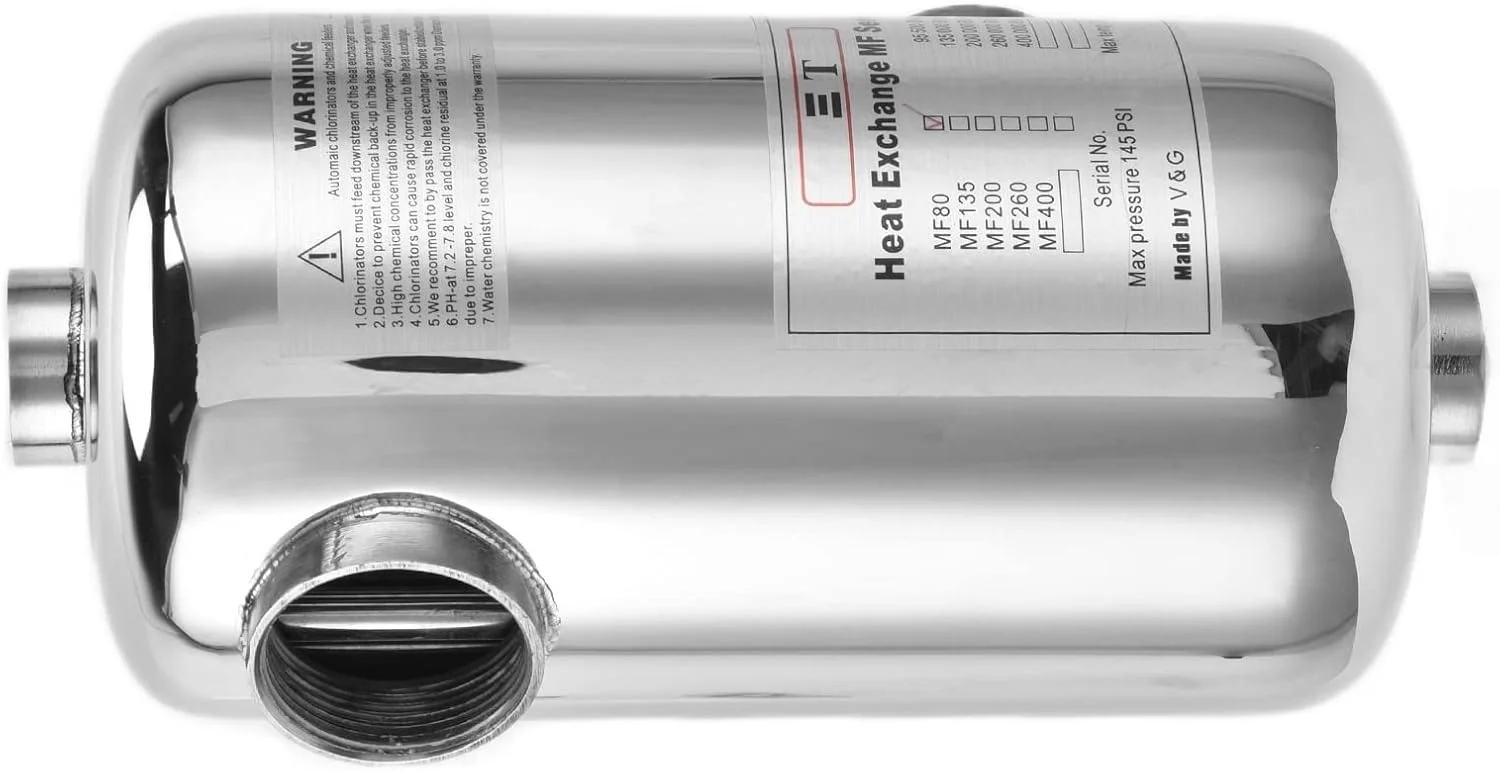 مبدل حرارتی استخر ترموستات استیل ضد زنگ لوازم استخر SPA