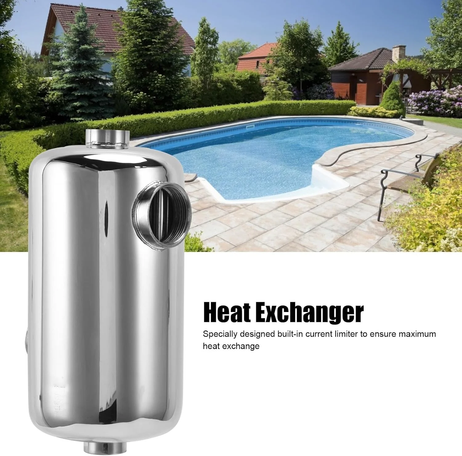 مبدل حرارتی استخر ترموستات استیل ضد زنگ لوازم استخر SPA