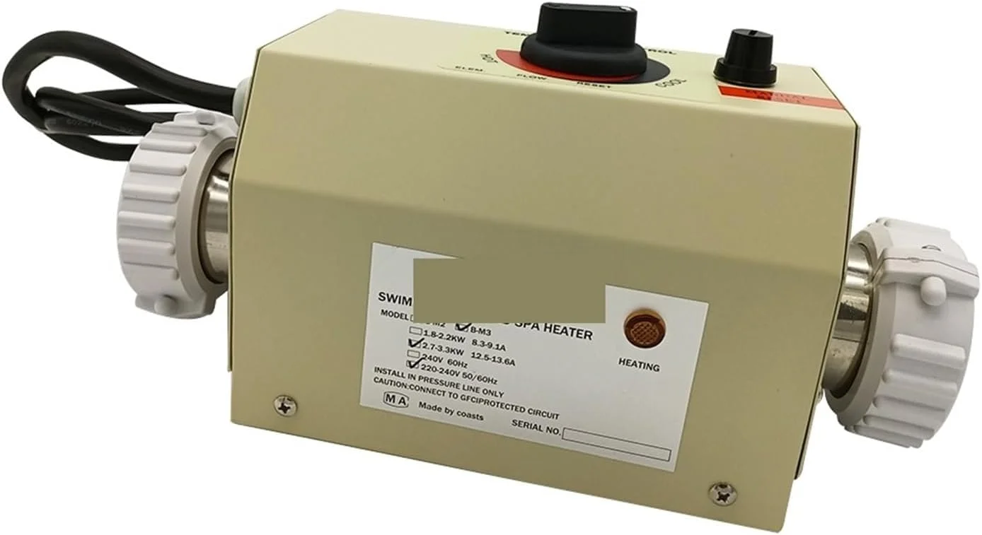 گرمکن استخر 3 کیلووات، گرمکن آب برقی ترموستات برای استخر، وان آب گرم، اسپا، تجهیزات حمام استخر