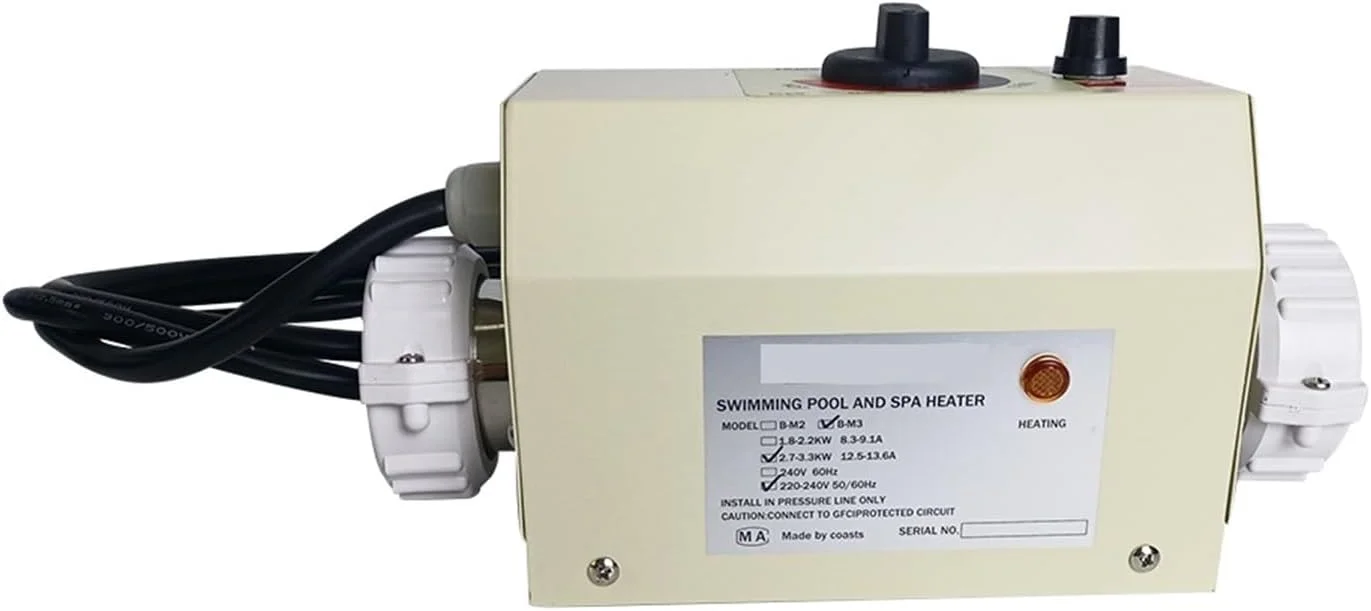 گرمکن استخر و جکوزی 3 کیلو وات ترموستات برقی گرمایش آب برای استخر، جکوزی، اسپا و حوضچه آب گرم ماساژ